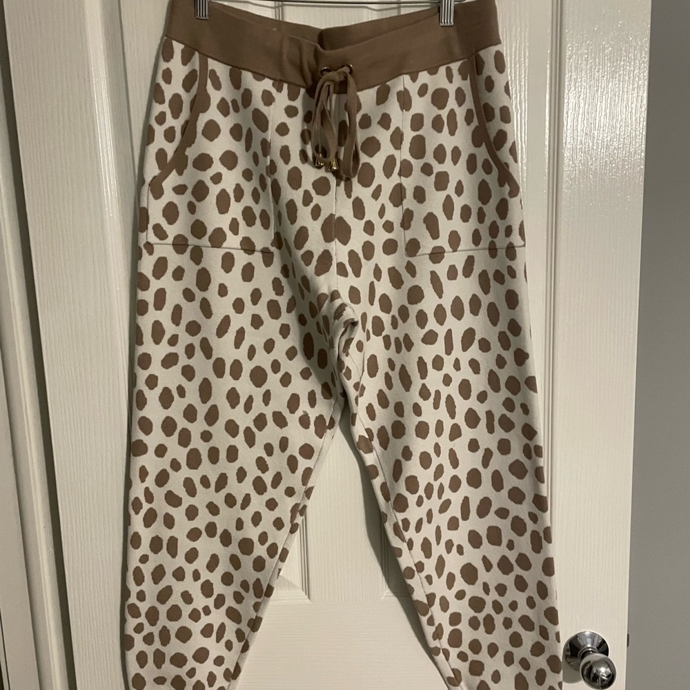 Ann Taylor sweat pants animal print very warm